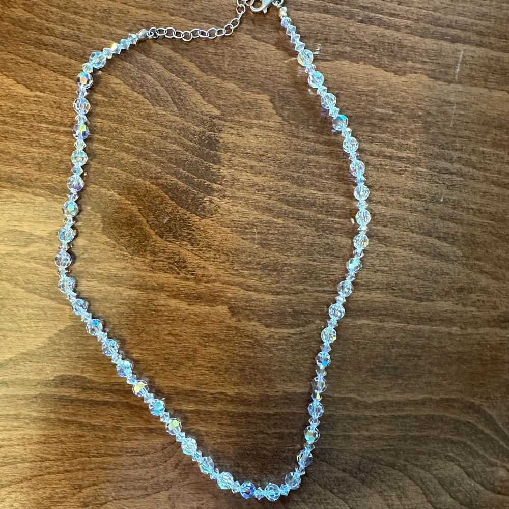 Elegant Silver Crystal Necklace